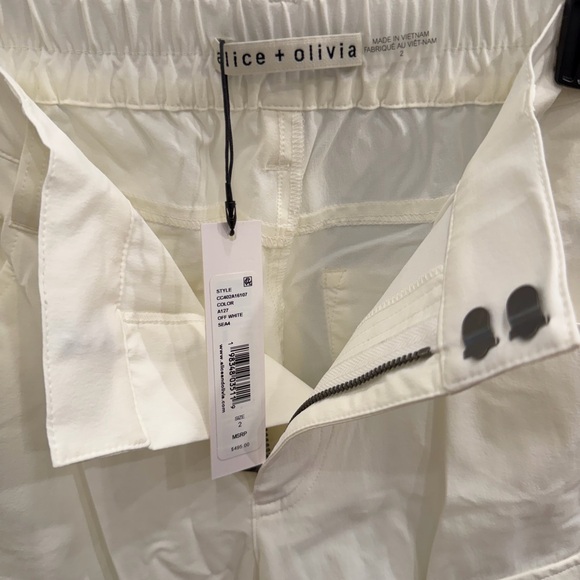 Alice + Olivia Off White Cargo Pants - Picture 3 of 3